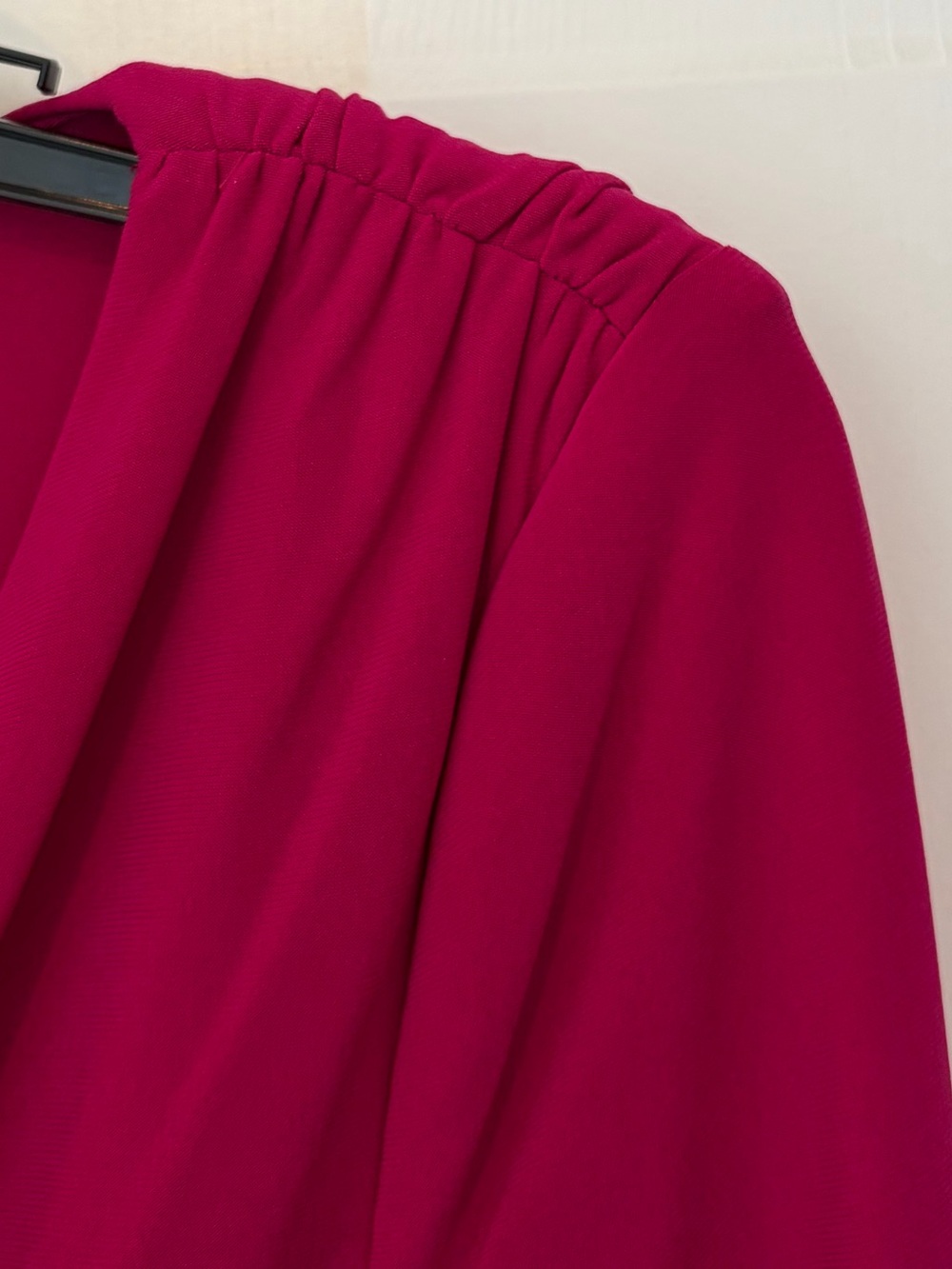 Ralph Lauren Pink Raspberry Long Sleeve Surplice Wrap Dress - Picture 9 of 14